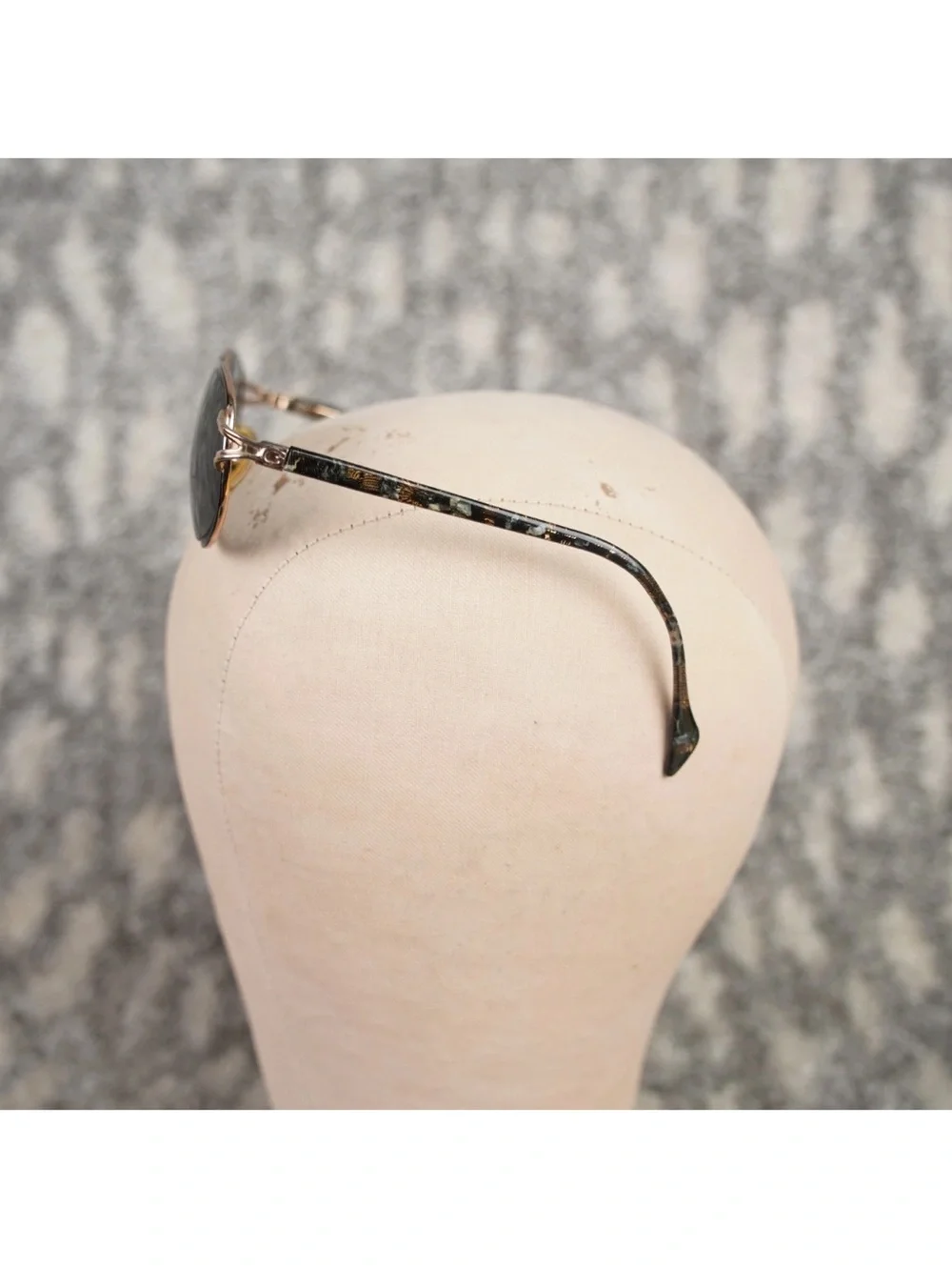 Vintage Gucci Metal Oval Eyeglasses Frames Only Adult 55-18 Gold Flecked Marbled